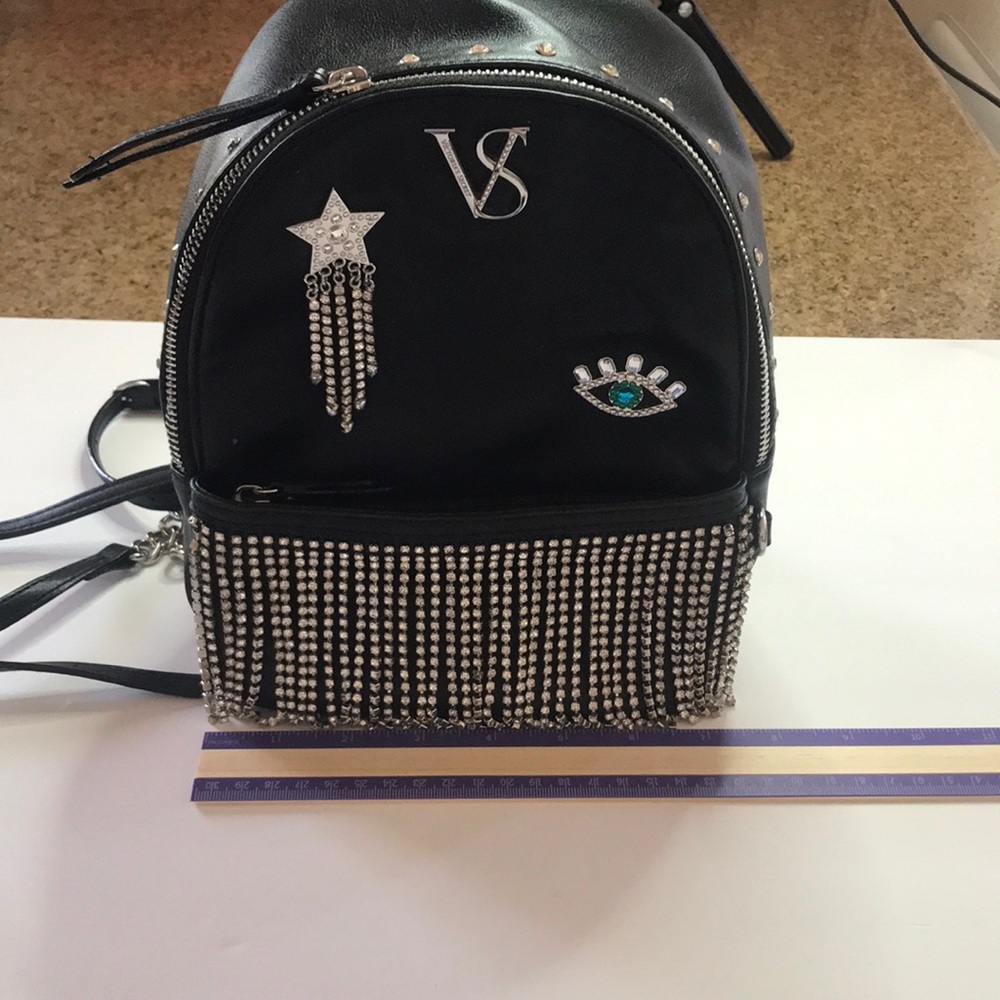 Victoria Secret Black Back Pack Rhinestone - Picture 8 of 8